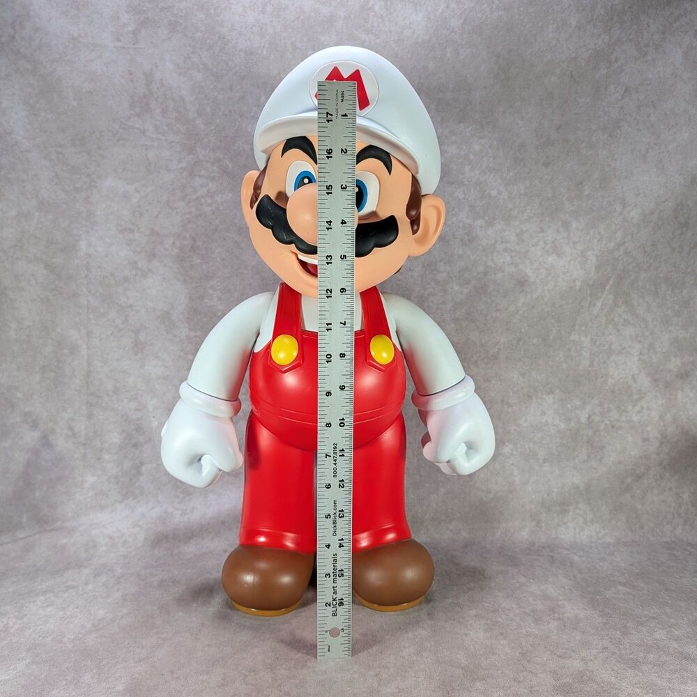 Nintendo Fire Mario 2014 Jakks Pacific 20 Inch Large Jumbo Action Figure BigSize - Picture 11 of 11
